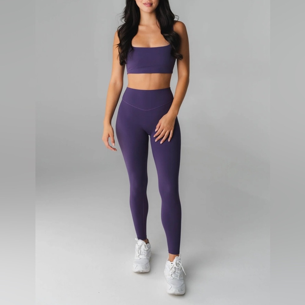 Vitality Purple High-Waisted Leggings